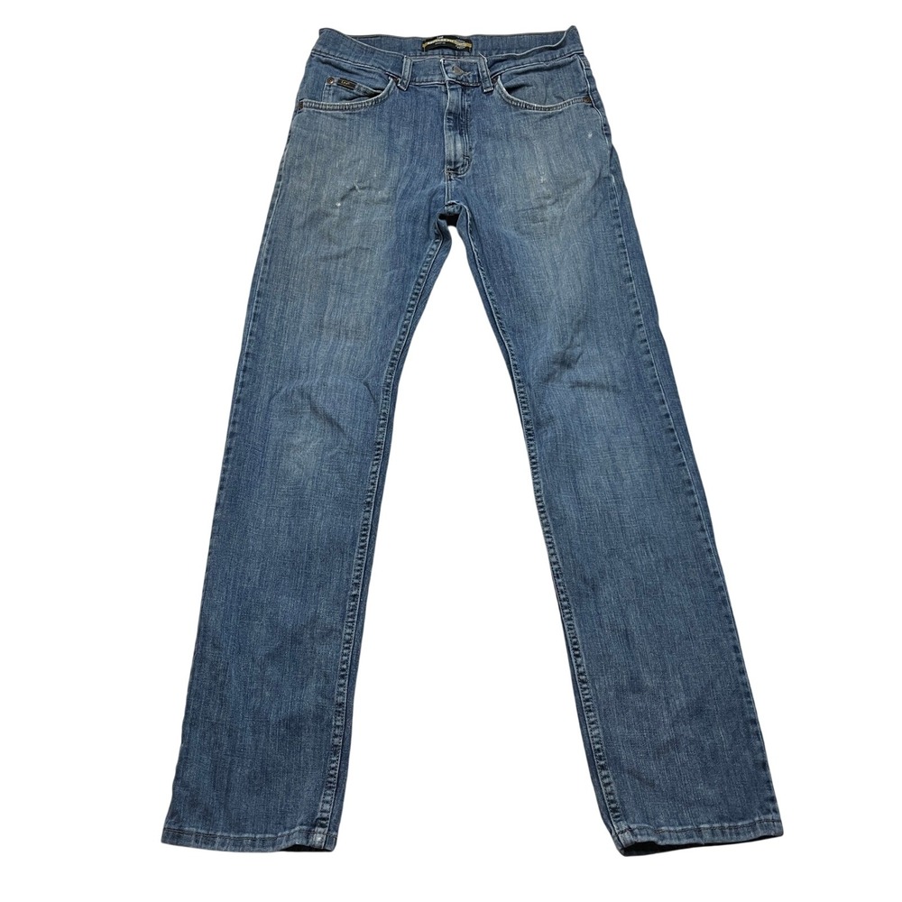 Lee Jeans Mens 30x34 Blue Regular Fit Straight Leg IZS-E298-001 Denim Pants